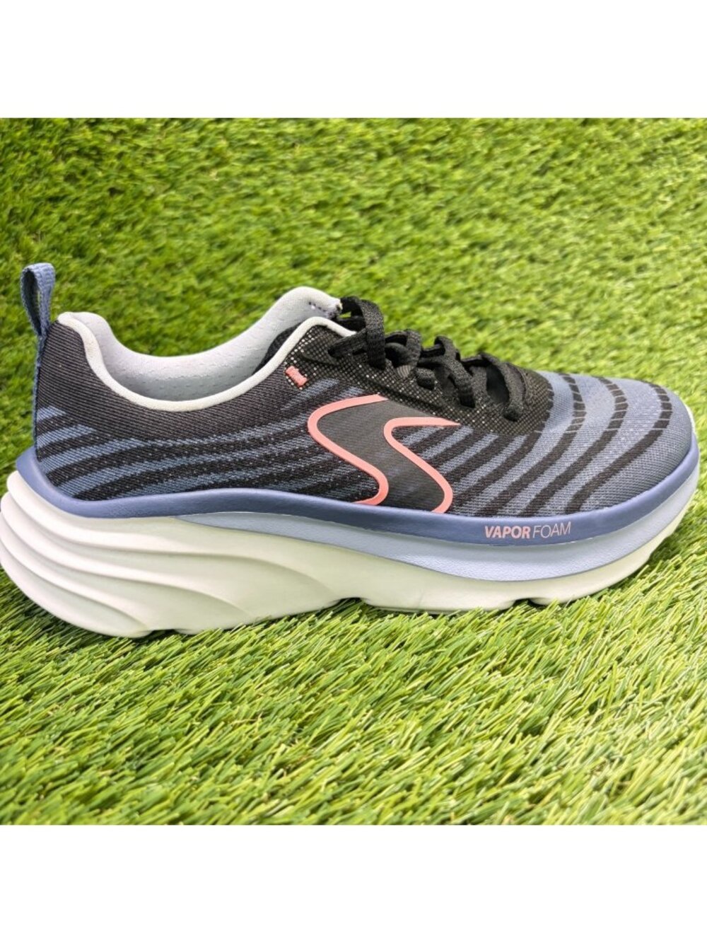 Skechers D'Lux Vapor-Cool Breeze Womens Size 7 Blue Black Running Shoes Sneakers